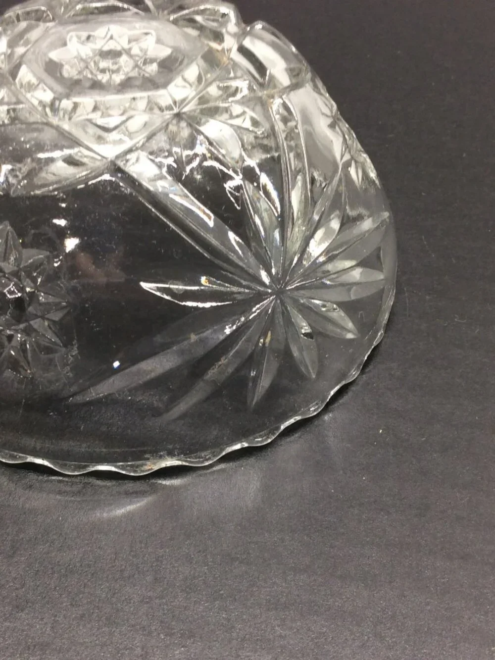 Vintage Anchor Hocking Glass Dessert/Cereal Bowl (Star of David Pattern) 5